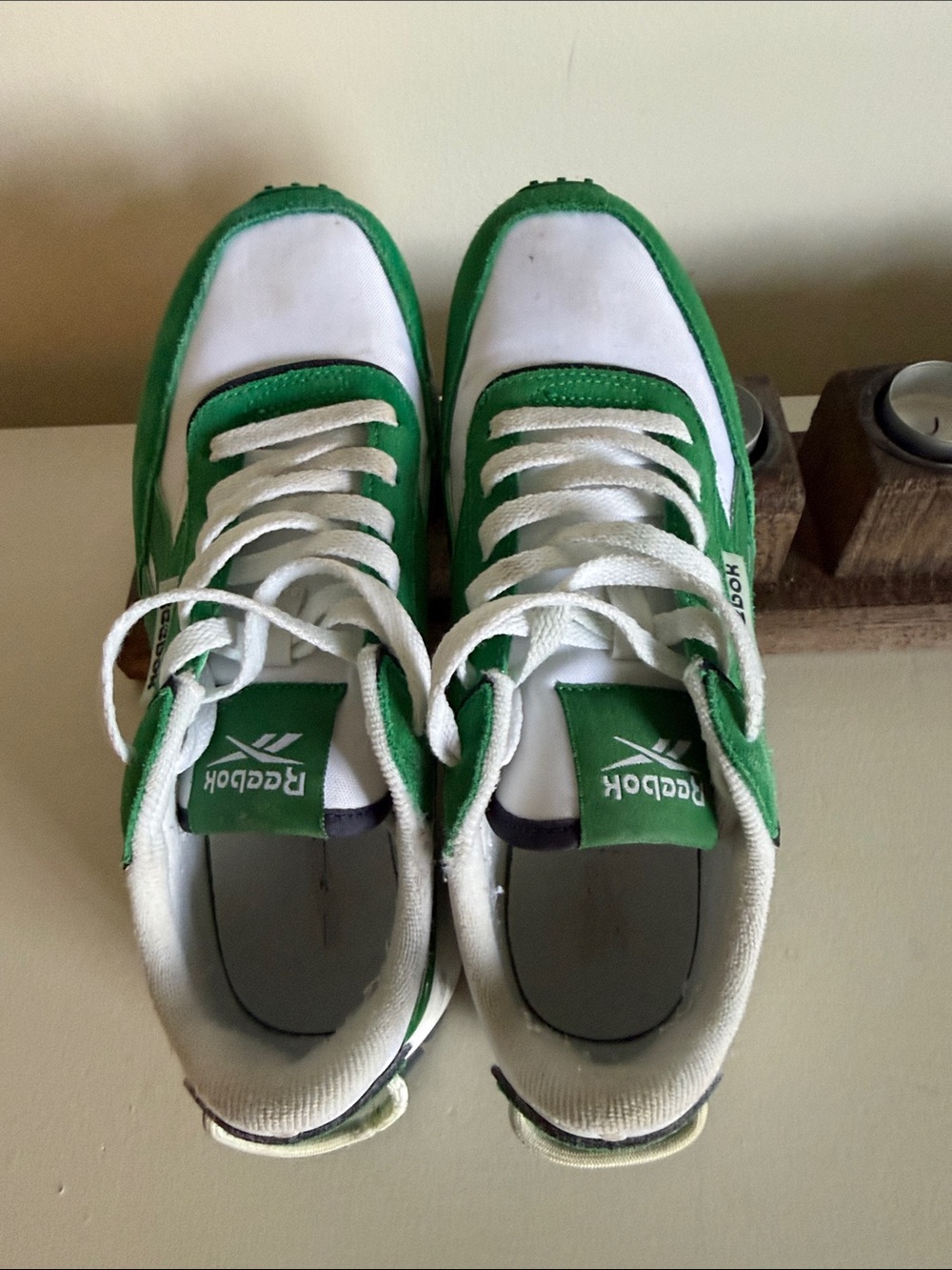 Reebok women’s White and Green Sneakers